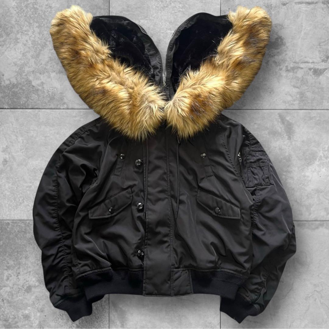 【美品】 マウジー N-2B フライトジャケット ブラック ファー付き y2k