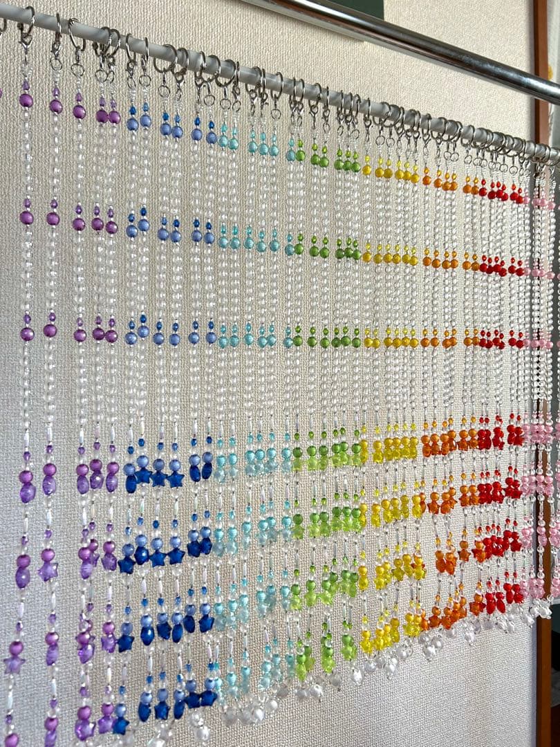 Tamaのれん　ビーズのれん　ビーズカーテン　星のビーズ　ビーズ