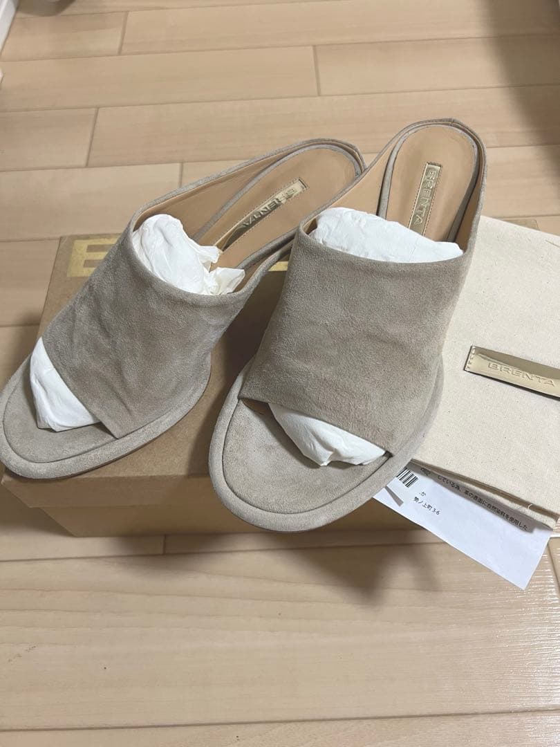 BRENTA ブレンタ　ミュール　ベージュ　38