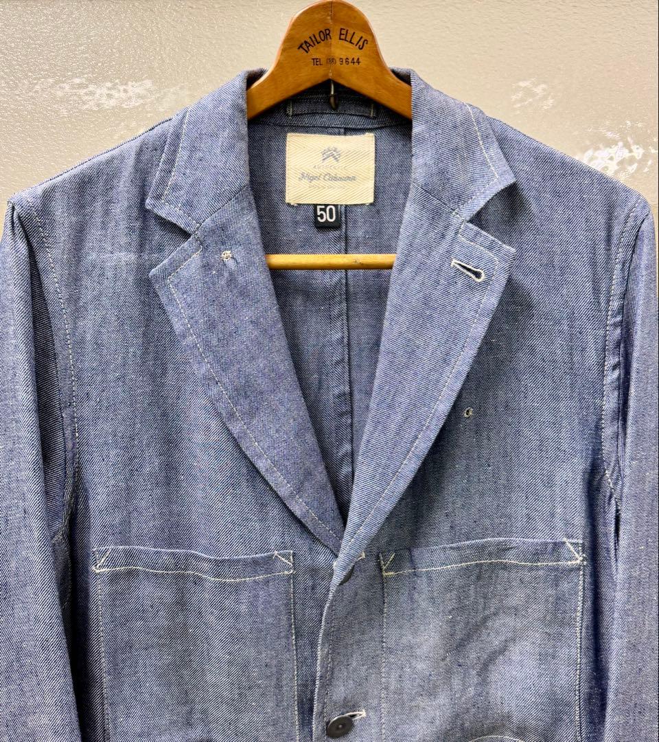 Nigel Cabourn AUTHENTICリネンデニムジャケット50 UK製