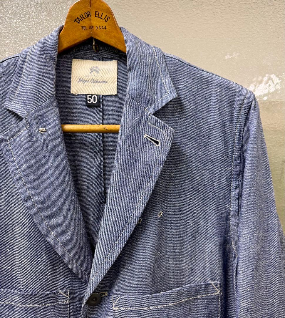 Nigel Cabourn AUTHENTICリネンデニムジャケット50 UK製
