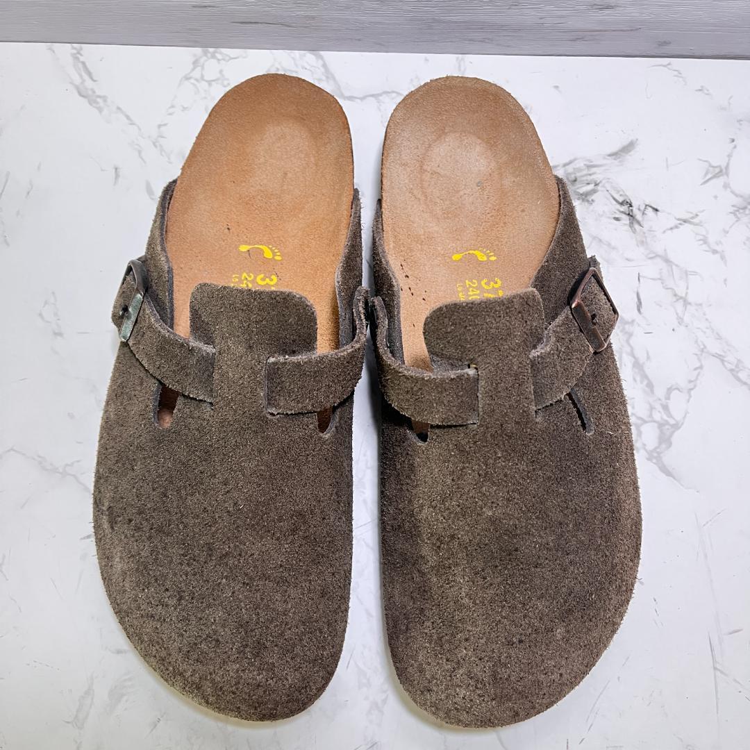 まゆたん ビルケンシュトック ボストン ブラウン 24cm ナロー幅 スウ