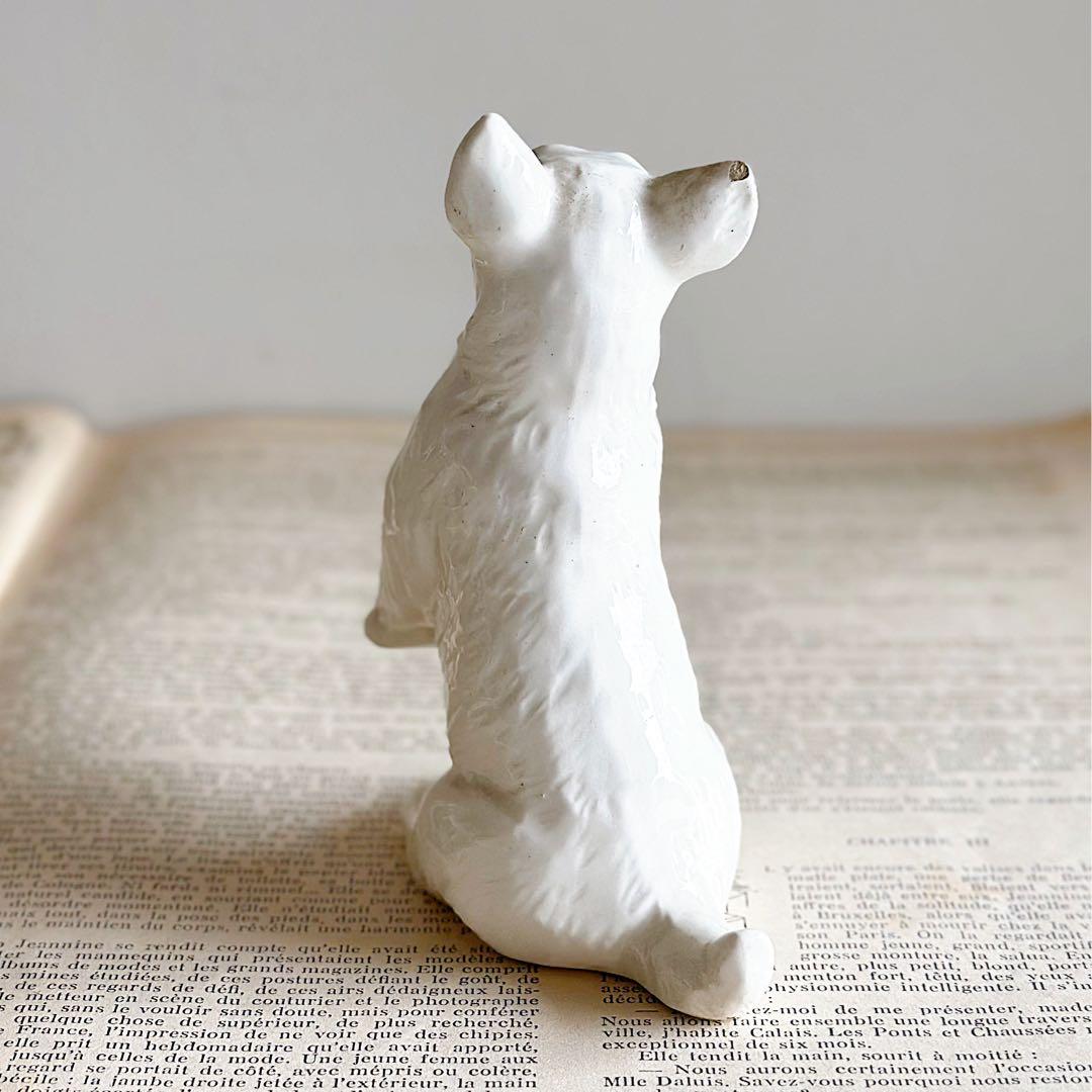 サルグミンヌ Sarreguemines 犬のフィギュリン アンティーク