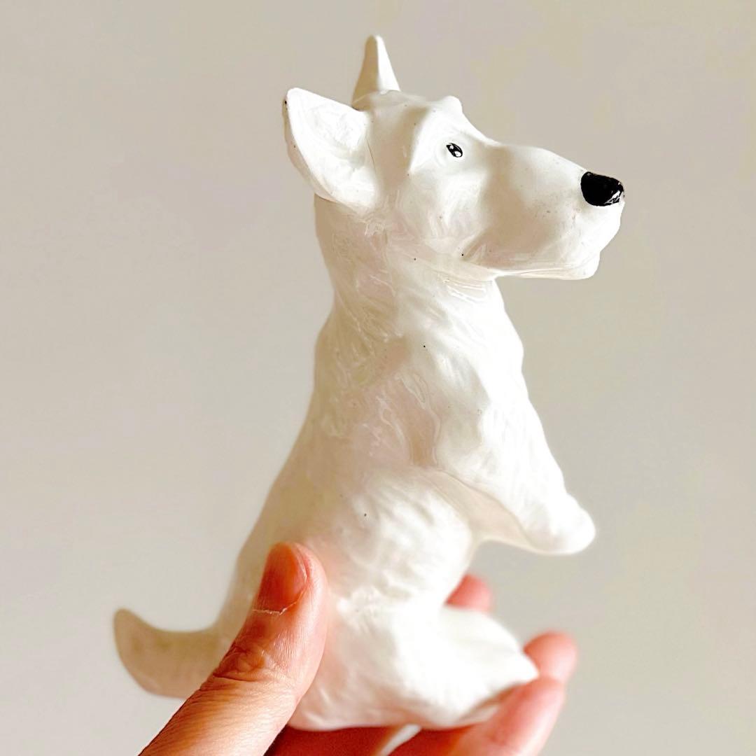 サルグミンヌ Sarreguemines 犬のフィギュリン アンティーク