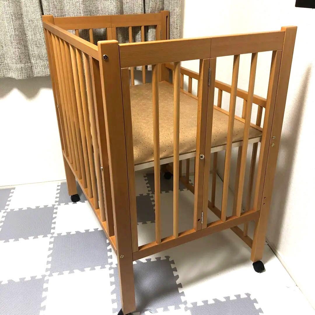 「ワンタッチハイベッド　クール★ミニ」 日本製ベビーベッド 石崎家具