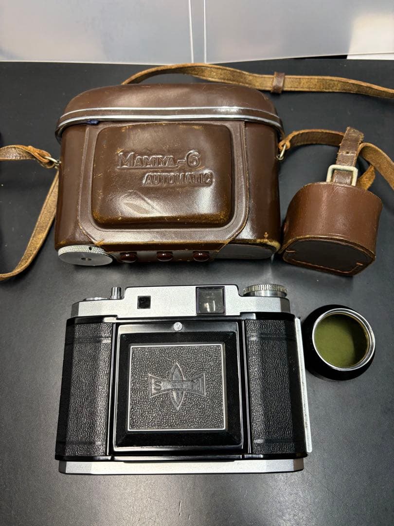 【希少品】マミヤ6 Mamiya6 ケース付き 中判蛇腹カメラ 当時物