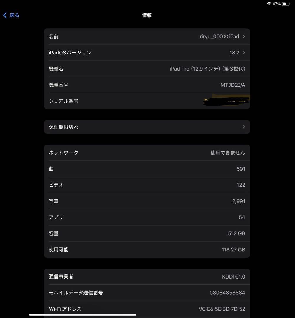 iPad本体 iPad Pro2018+pencil