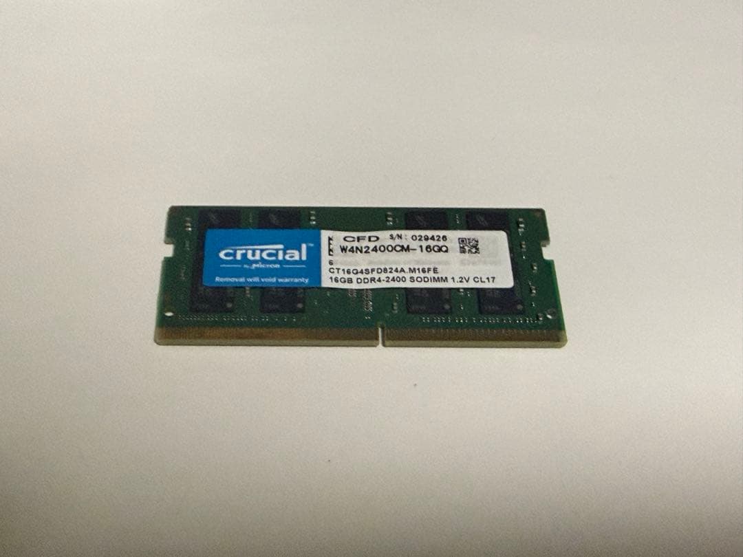 メモリー Crucial 16GB DDR4 2400MHz 1.2V CL17