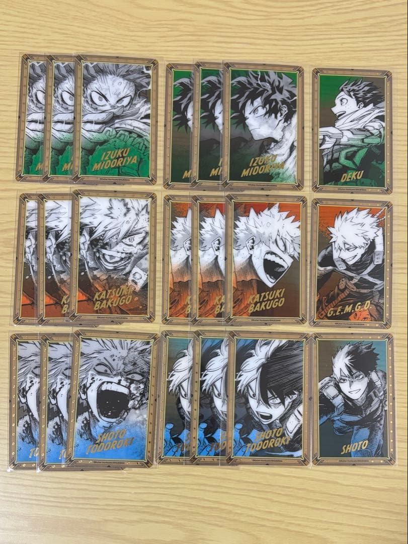 ヒロアカ原画展 箔押し クリアカード