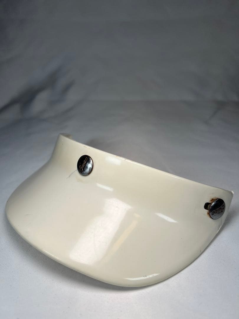 BUCO オリジナルバイザー　白　ホワイト　ブコ　ハーフ　ビンテージヘルメット