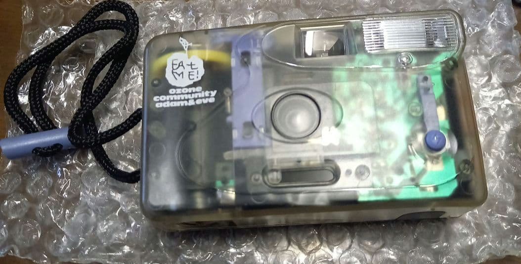 ☆ノベルティ☆レア☆平成☆オゾンコミニティ☆レトロ☆スケルトン♪カメラ