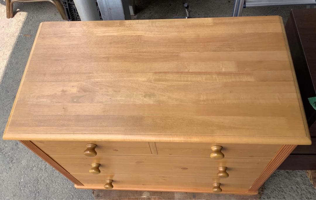 【小さめ】3段洋服タンス 木製チェスト志水木工 B&W