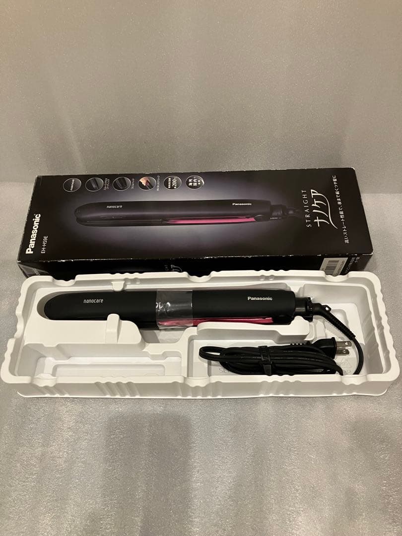 パナソニック ヘアーアイロン ストレート用 ナノケア 海外対応EH-HS9E-K