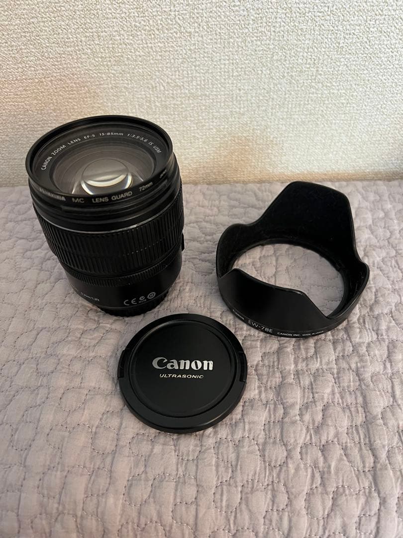 Canon EF-S17-85mm IS USM純正フード・レンズキャップ付き