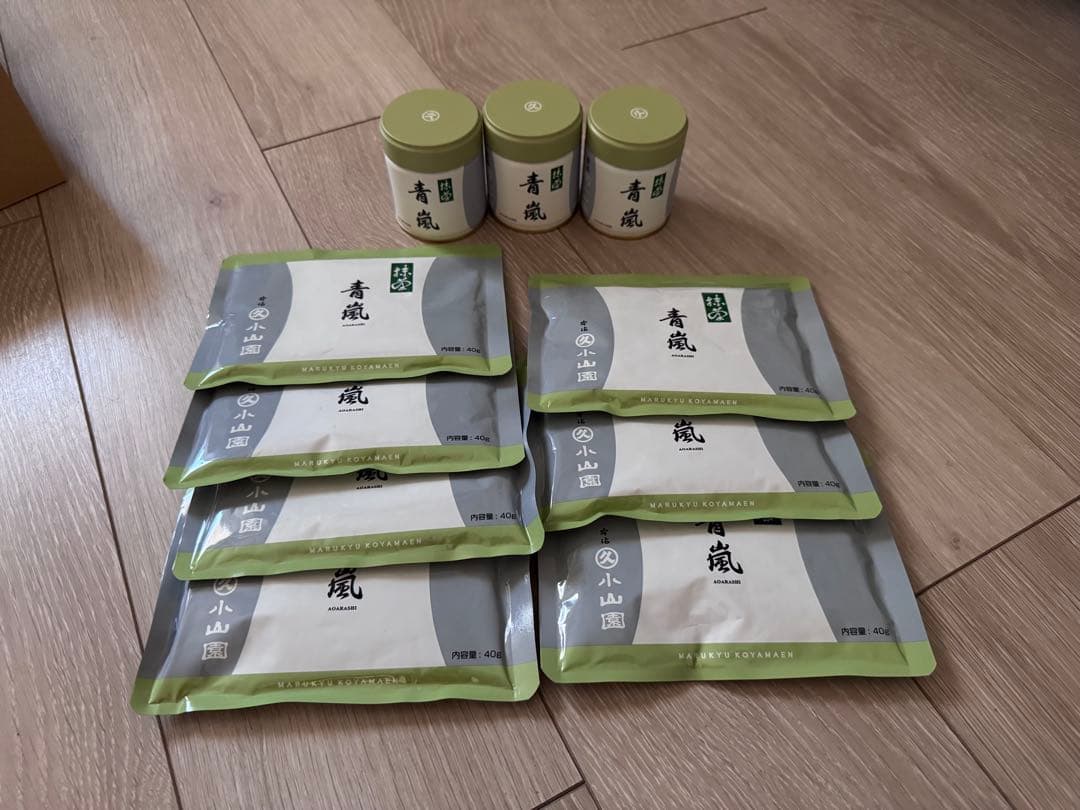 丸久小山園 抹茶 青嵐40g x7袋と3缶