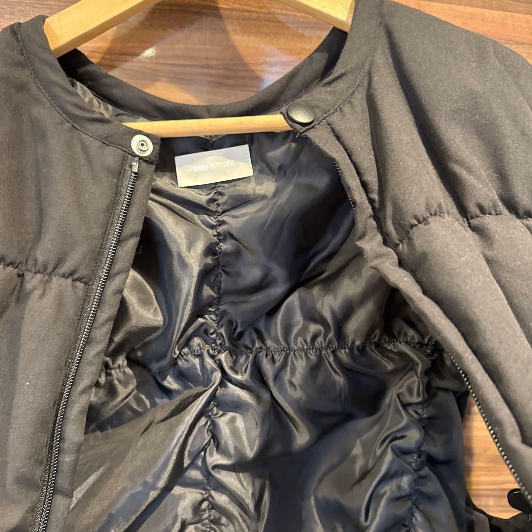 WIND AND SEA ブラックダウンベスト