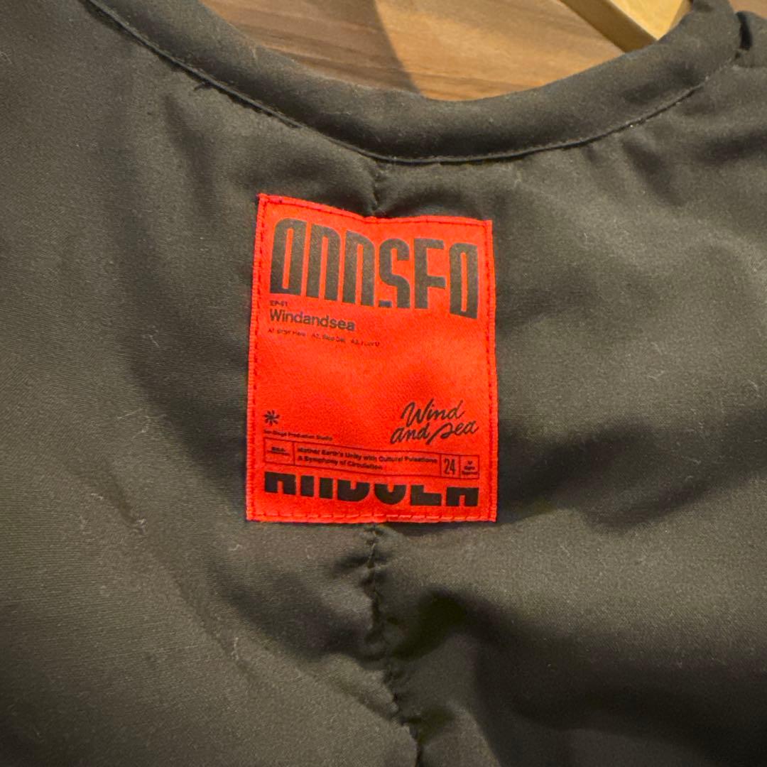 WIND AND SEA ブラックダウンベスト