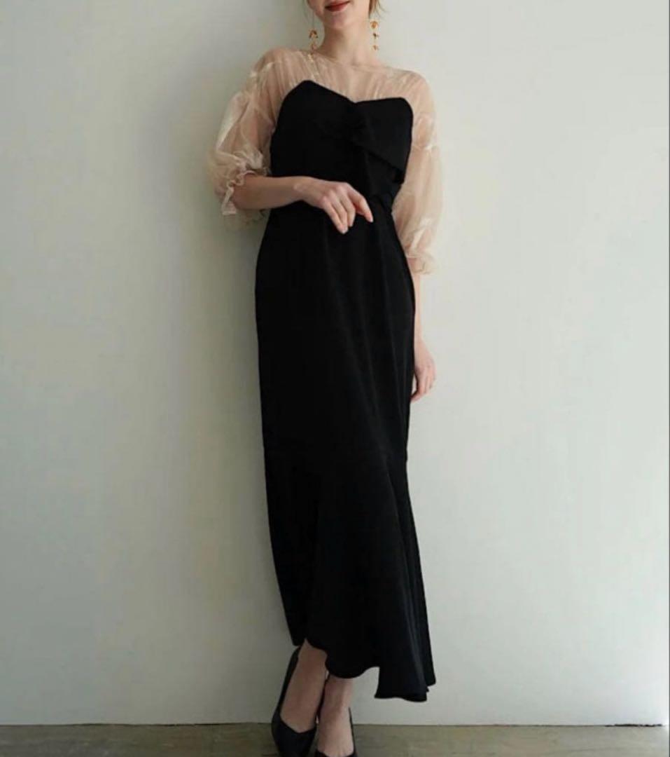 スーツ・フォーマル・ドレス acka sheer puff dress size1