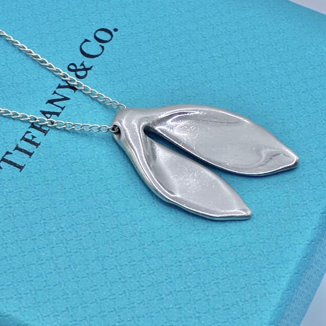 オールドティファニー ホエールテール ネックレス　ロングチェーン　シルバー
