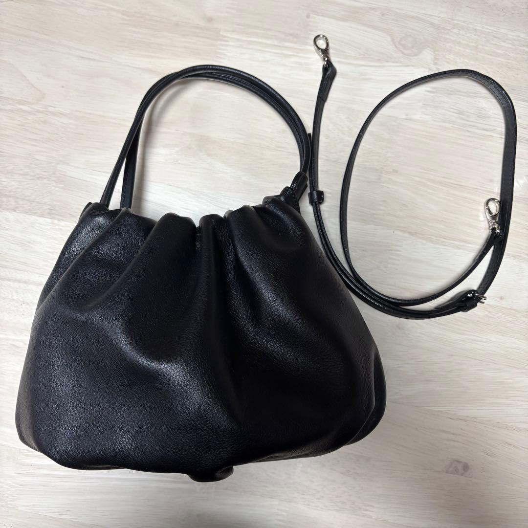 russet レザー巾着 4WAYショルダーバッグ レザーキーリングセット