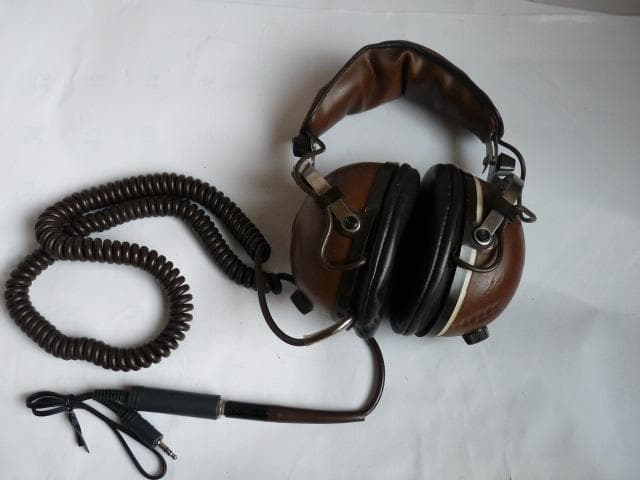 Pioneer SE-45 有線ヘッドホン ブラウンレザー　レトロ
