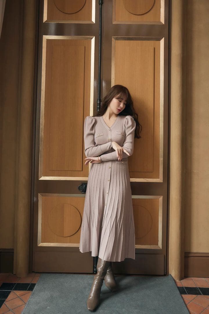 ワンピース Her lip to Suite Room Knit Long Dress
