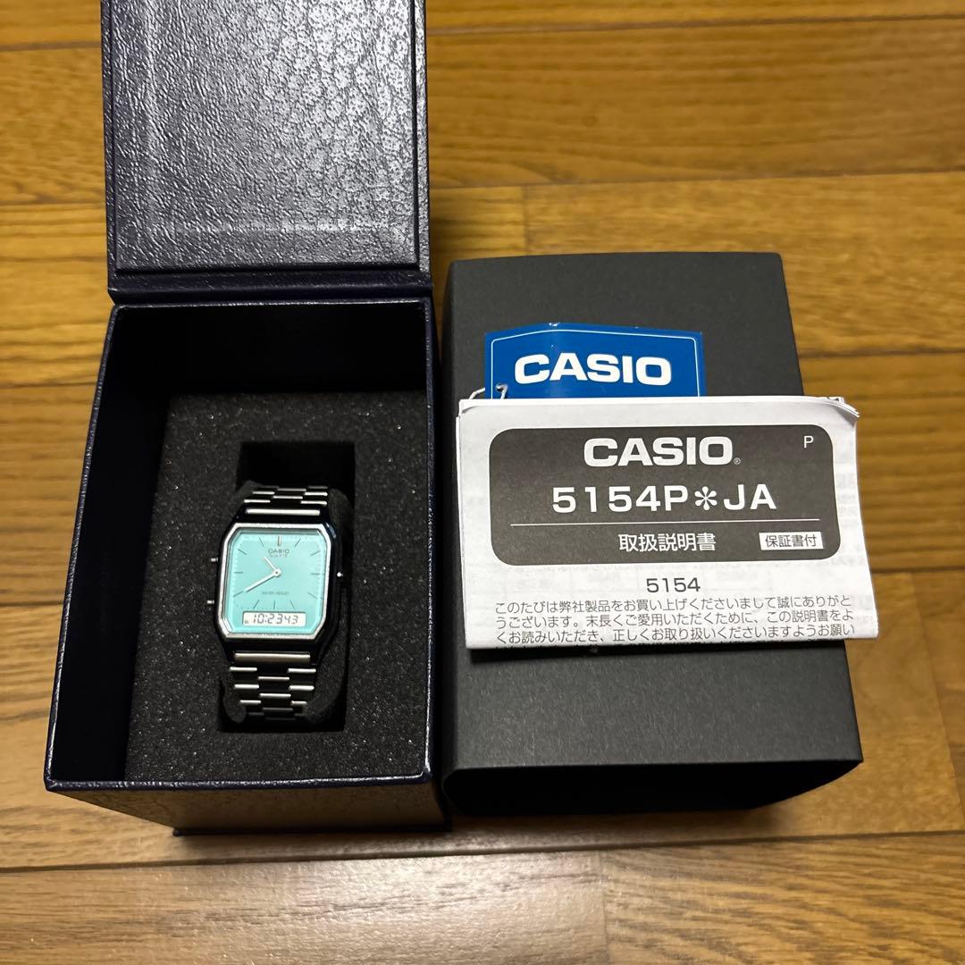 CASIO 5154P*JA デジタル腕時計　ティファニーブルーカラー