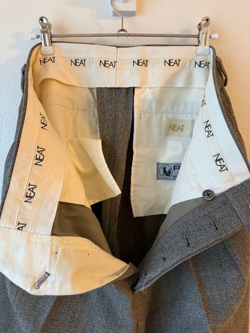 NEAT ワイドトラウザーズ　ヴィンテージフォックスツイード　サイズ48