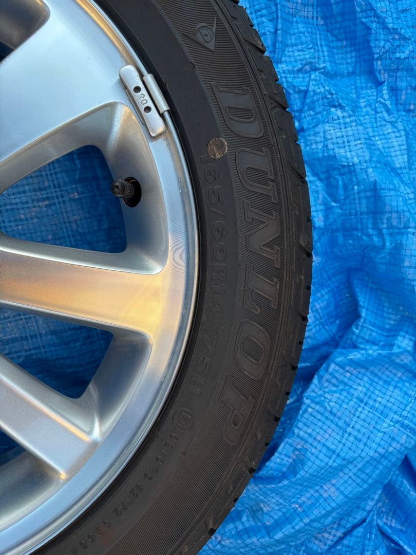 現行エブリィワゴン14インチ純正アルミホイール&タイヤ300ｋｍ走行