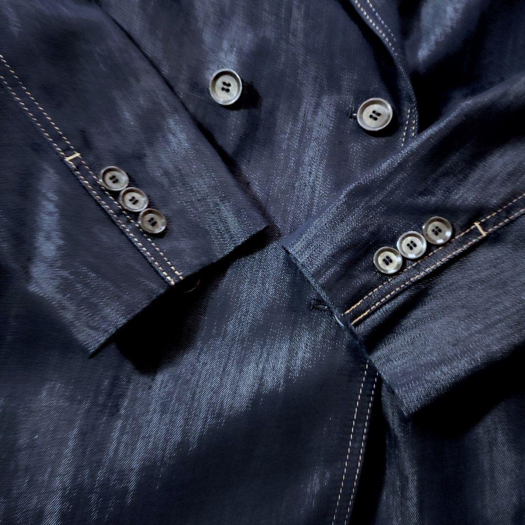 美品 アナイ 定価4万9千 デニムライクダブルジャケット 38 ネイビー 日本製