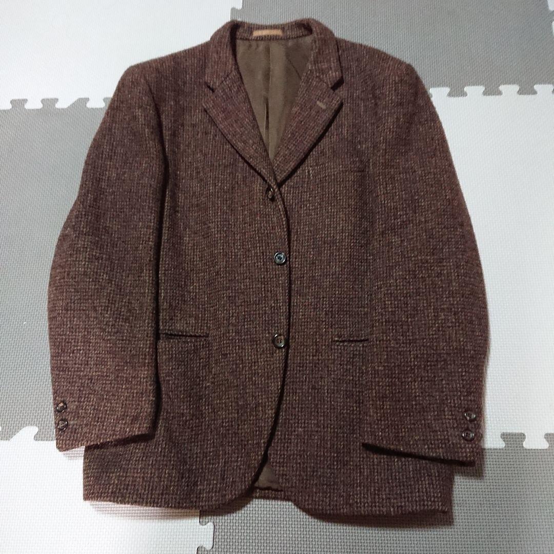 Harris Tweed テーラードジャケット ブラウン BIGI