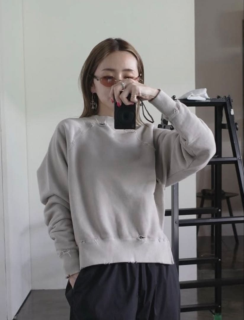 トップス LON TWO SIDE SWEATSHIRT#03 Greige