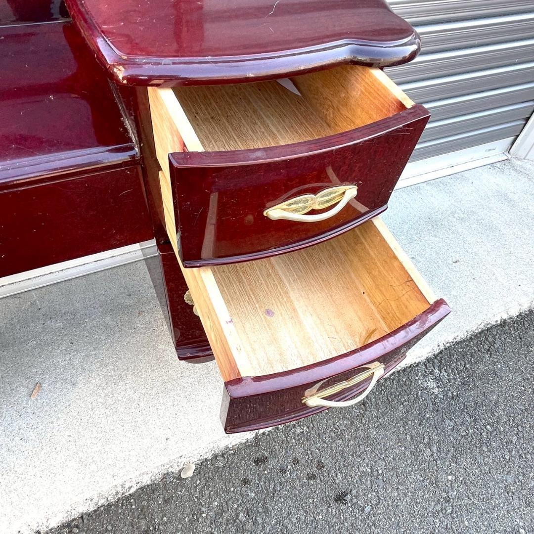 【ヴィクトリア調】アンティークミラー 猫足ドレッサー 鏡台 レトロ家具