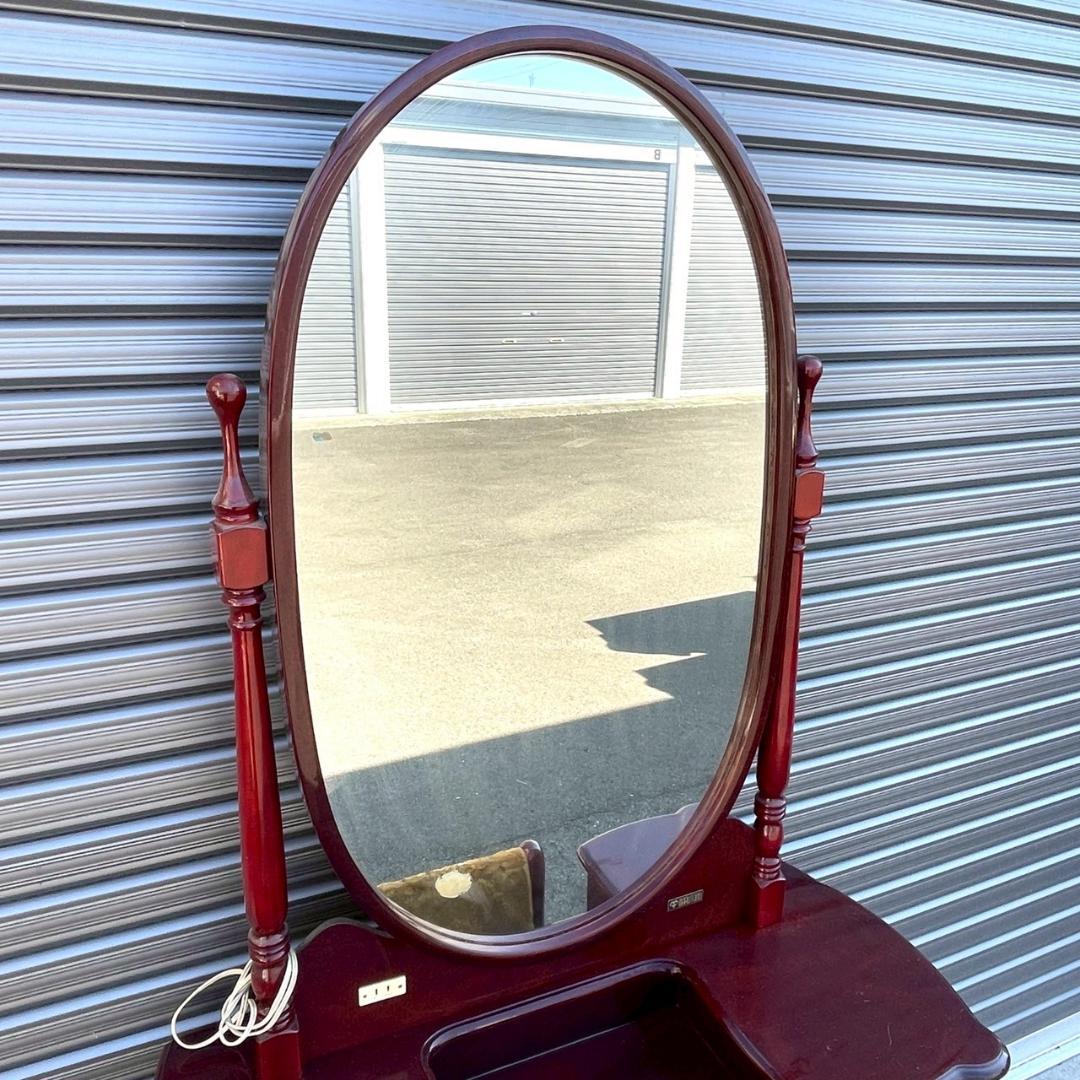 【ヴィクトリア調】アンティークミラー 猫足ドレッサー 鏡台 レトロ家具