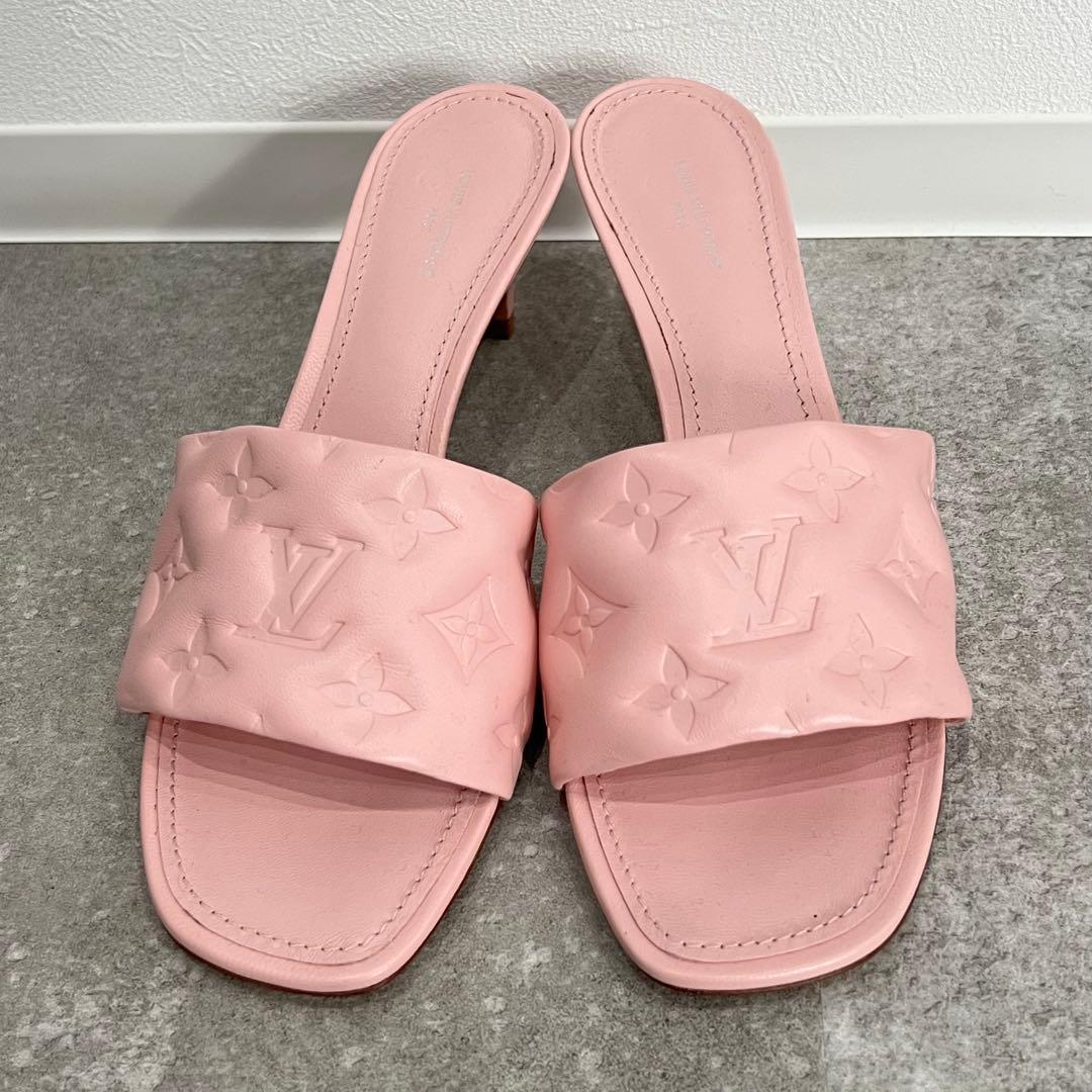 未使用 LOUIS VUITTON リバイバルライン エンボスサンダル ミュール