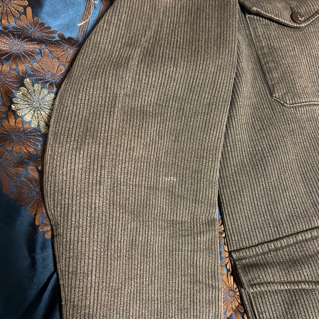 ハンティングジャケット 40s フレンチヴィンテージ コットンピケ グレー