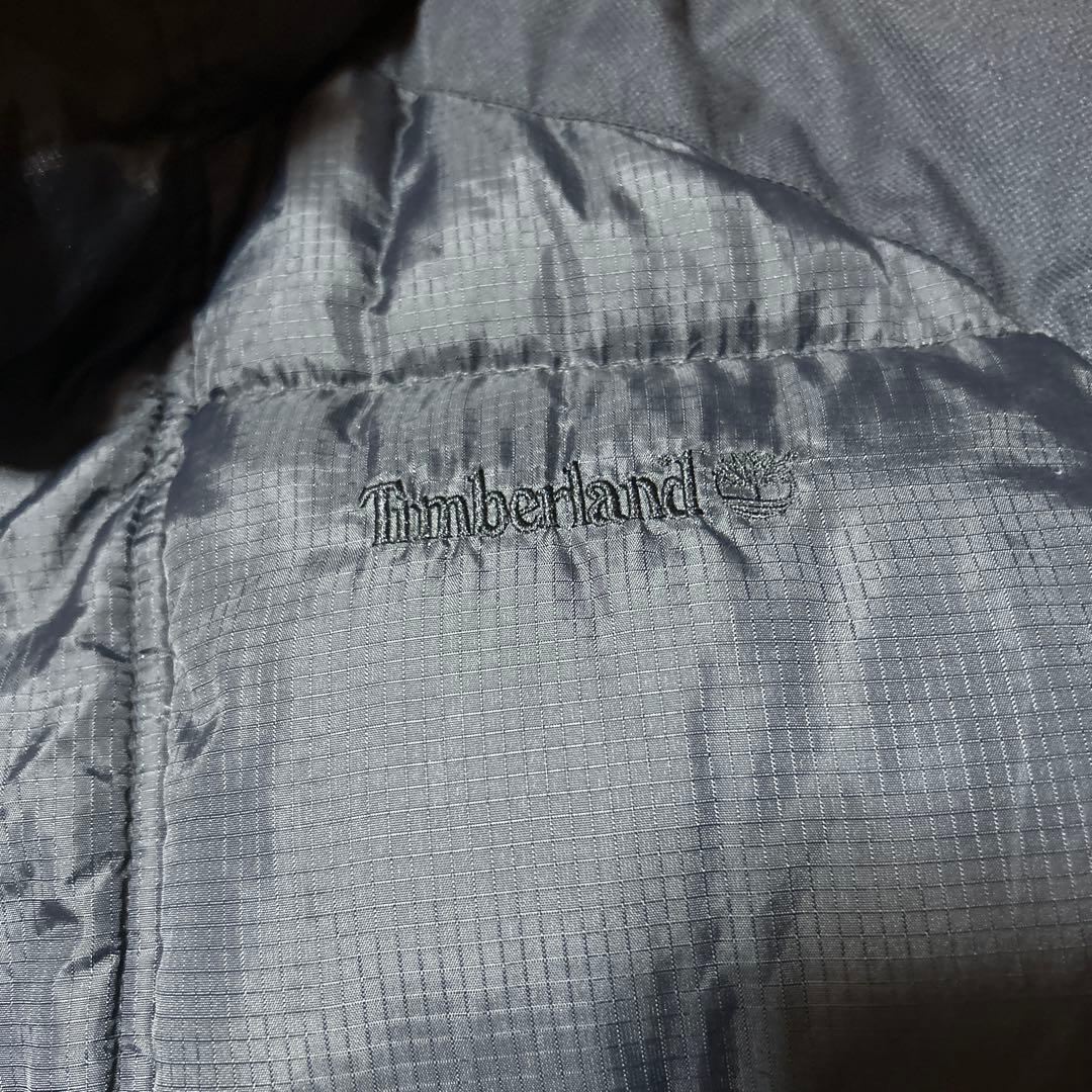 【90s当時物 ティンバーランド】サイズM刺繍ロゴダウンジャケット黒