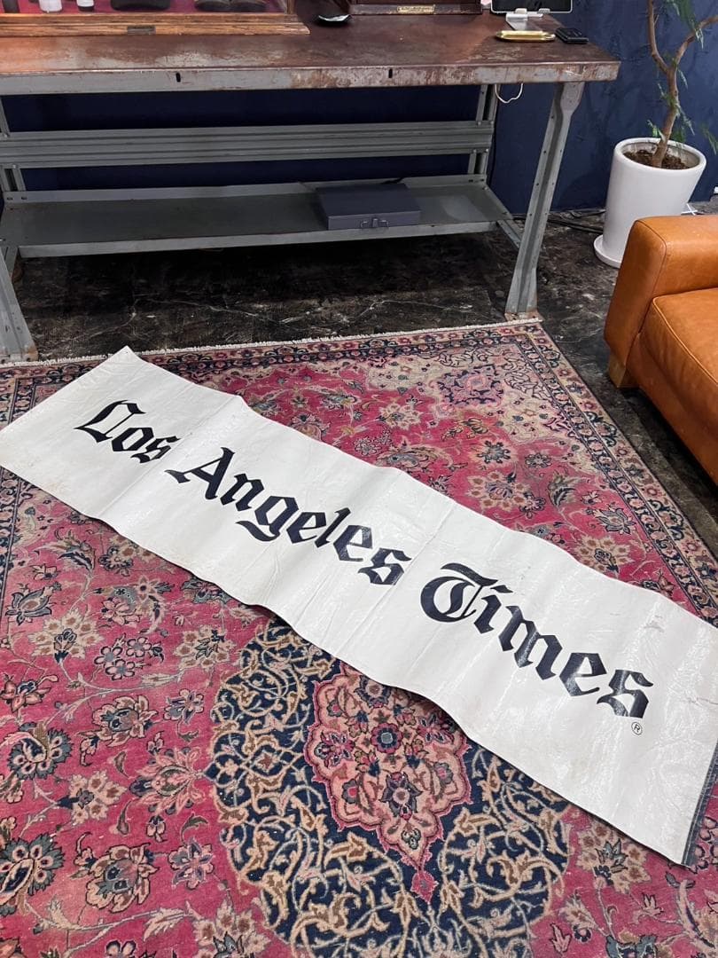 【値下げ】ヴィンテージ LA TIMES バナー 看板 / 店舗什器