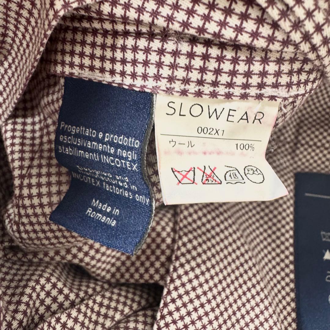 美品 INCOTEX ウール100% スラックス slowear ネイビー 44