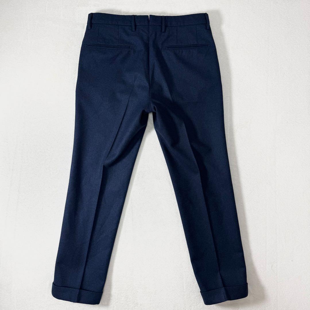 美品 INCOTEX ウール100% スラックス slowear ネイビー 44
