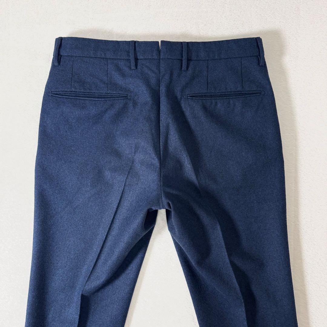 美品 INCOTEX ウール100% スラックス slowear ネイビー 44