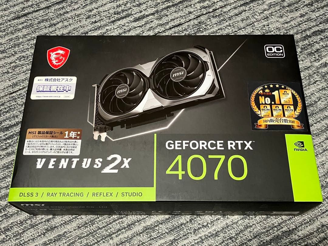 グラフィックボード・グラボ・ビデオカード MSI GeForce RTX 4070 Ventus 2X OC