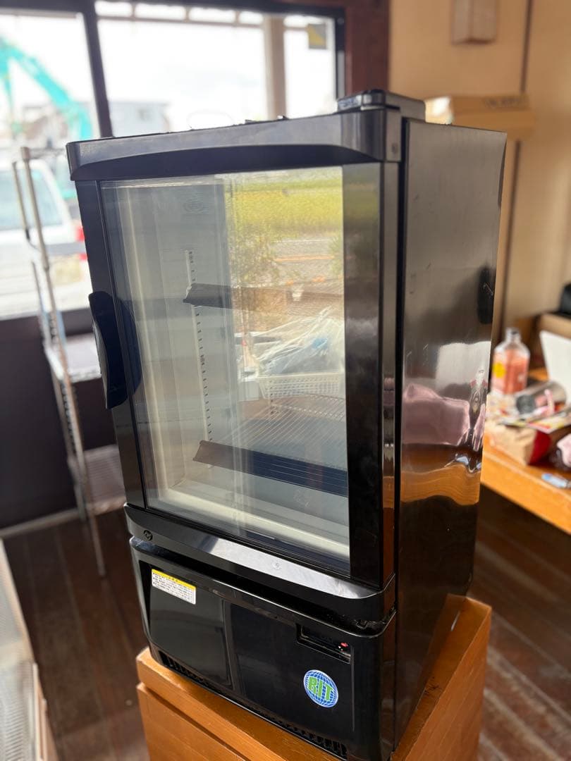 ブラックガラス扉ディスプレイ冷凍庫