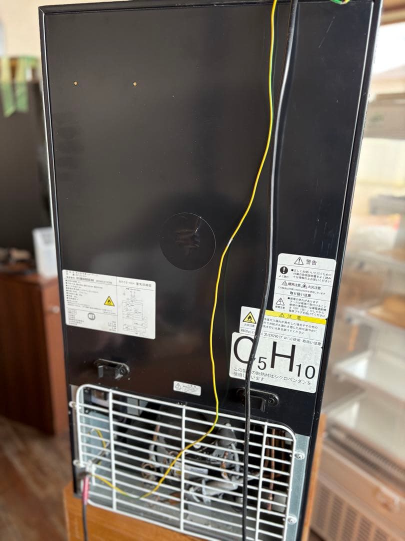 ブラックガラス扉ディスプレイ冷凍庫