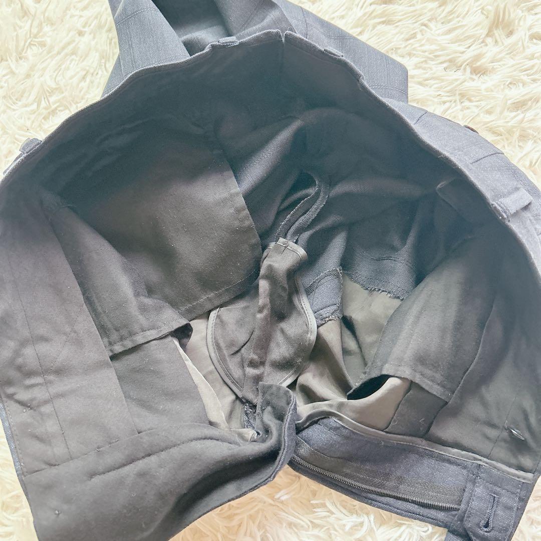 美品 Brilla モヘア スーツ セットアップ 高級 ウィンドペーン ネイビー