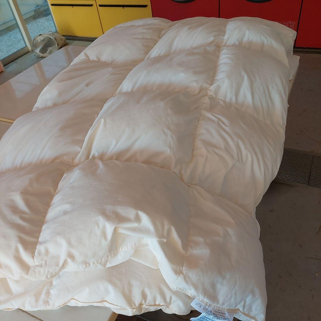 ホワイト 羽毛掛け布団 中古