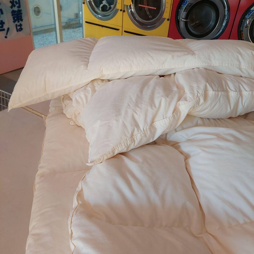 ホワイト 羽毛掛け布団 中古