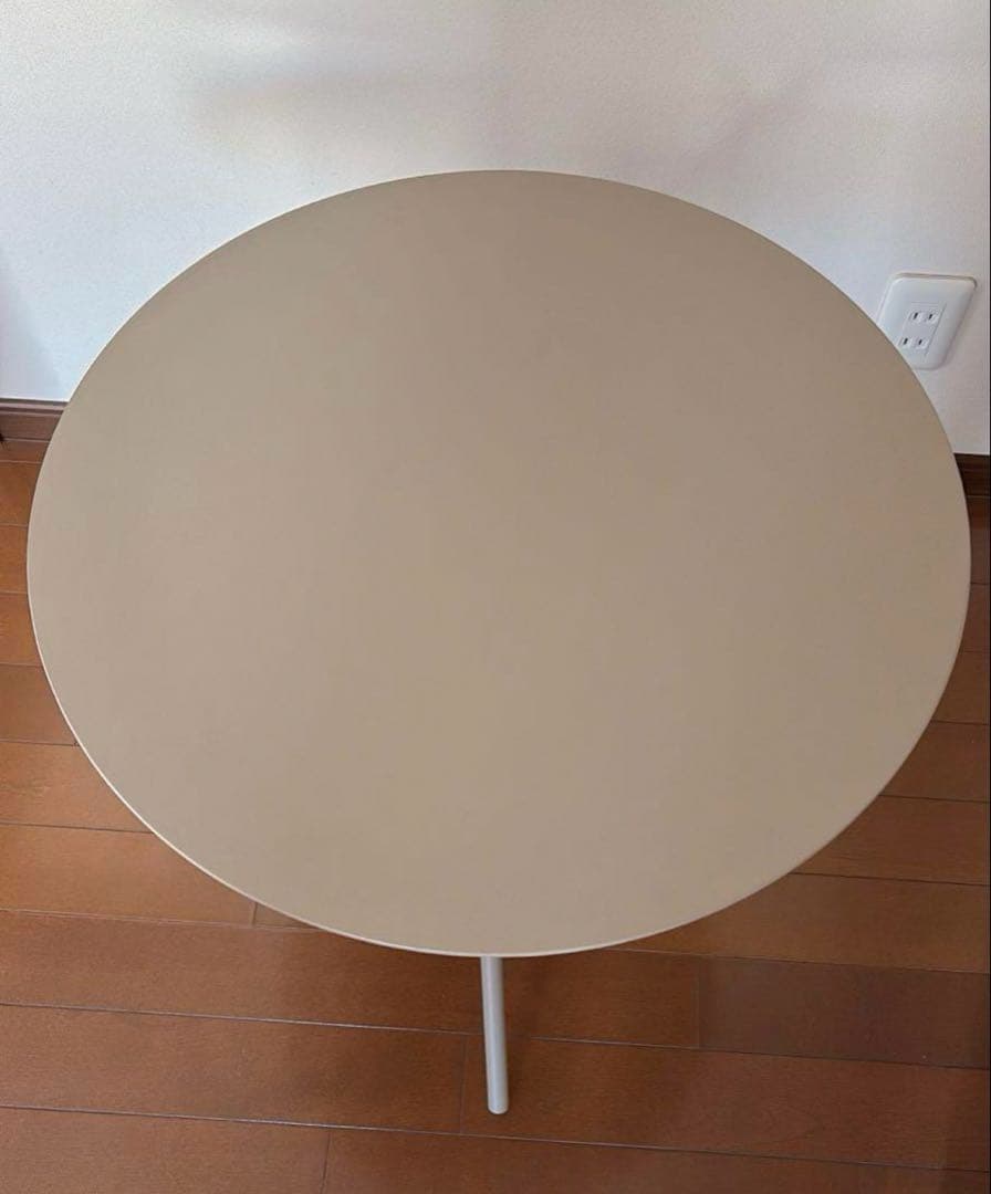 【美品】ACTUS アクタス ルーナ グレージュ 円形サイドテーブル