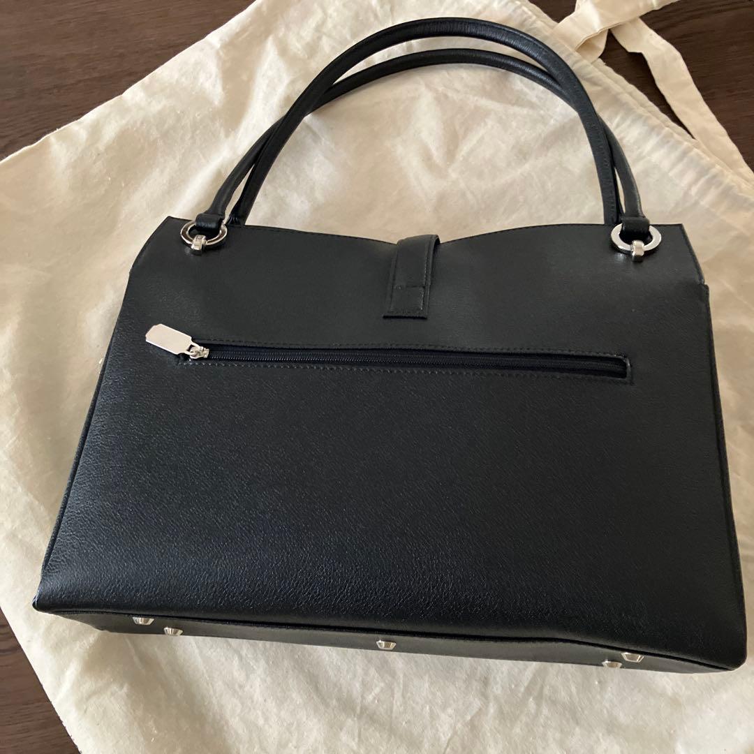 濱野皮革工藝　ディライト　トートバッグ　ブラック　シルバー金具