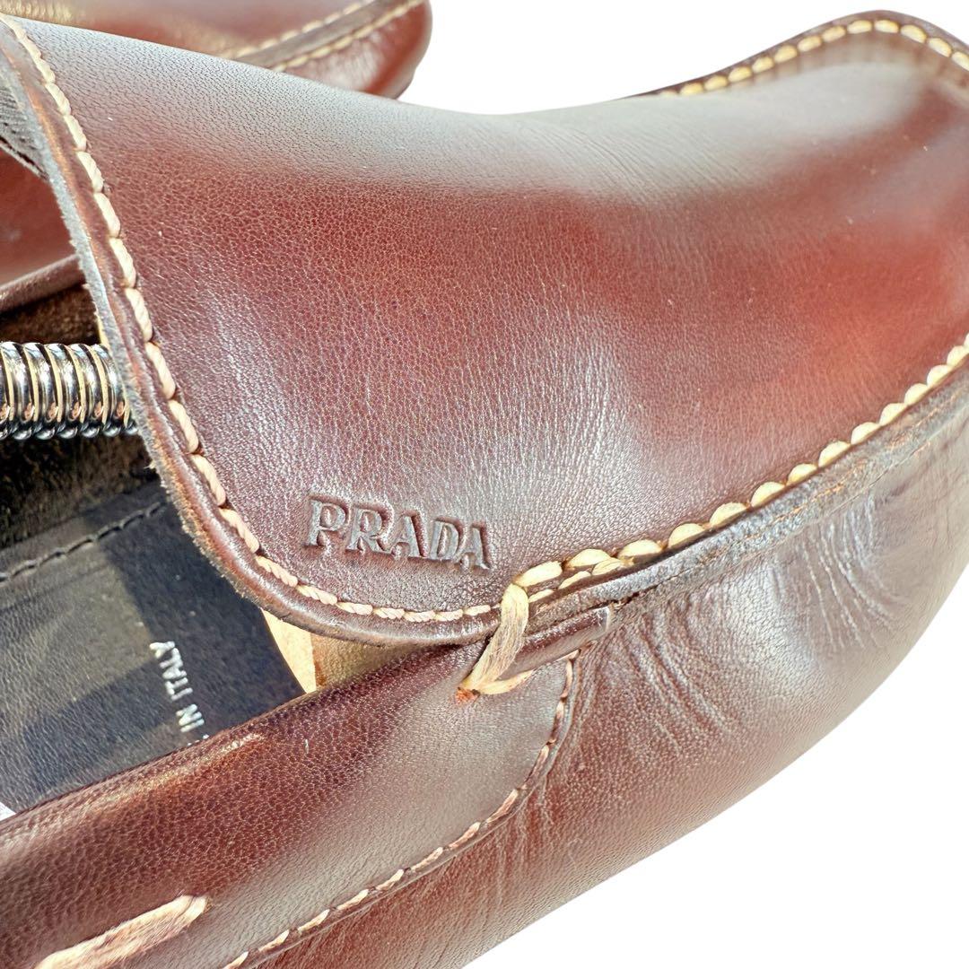 【極美品】PRADA ドライビングシューズ（5）モカシン　デッキシューズ　本革